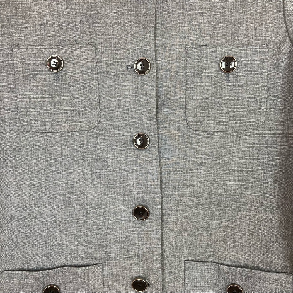 G by Gustavo Arango Size 16 Pocketed Jacket Blazer Duster Button Stretch Career - Picture 4 of 9